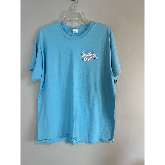 Gildan Tops - Gildan Southern Girls Hearts Anchored in the South Blue Graphic T-Shirt Large